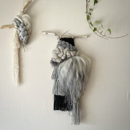 一点もの】流木 ウィービングタペストリー 『 natural gray,d 