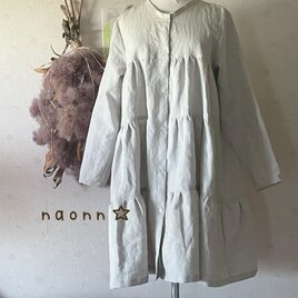 ティアードワンピース(グレー)の画像