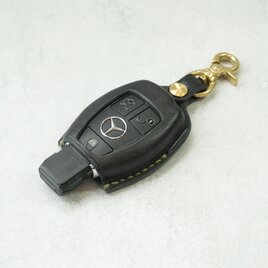 Benz　ベンツ　スマートキーケースⅡ　栃木レザー【名入れ無料・選べる革とステッチ】手縫い　本革　スマートキーカバーのコピーの画像