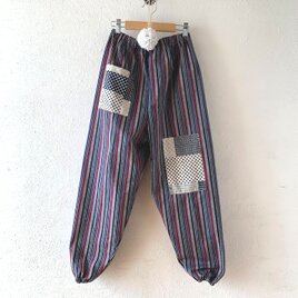 着物・浴衣リメイクサルエルパンツ 友綱部屋 ユニセックス | iichi 日々の暮らしを心地よくするハンドメイドやアンティークのマーケットプレイス