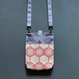 おびショルダー　RED×六角／GRAY　　着物リメイクの画像