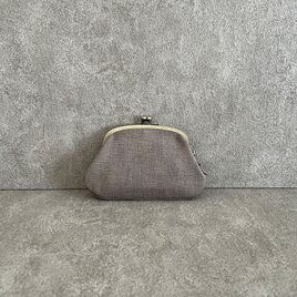 親子がま口財布　モカグレー　イタリアンレザー＜E＞の画像