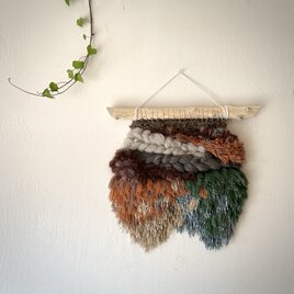 一点もの】流木 ウィービングタペストリー 『 natural gray,c 