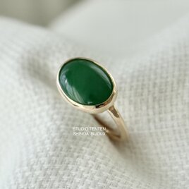 K10[インペリアルjadeite]翡翠ringの画像