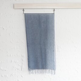 藍染　シルクストライプストール　はなだの画像