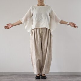 やわらかリネンのサーカスパンツの画像