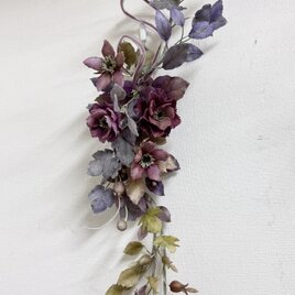 八重バラと木ノ実の壁掛けの画像