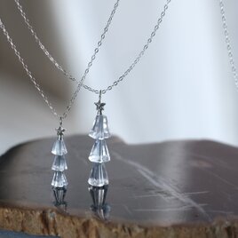 シルバーSサイズ　Tiny tree necklace　ツリーネックレス　星　クォーツ　クリスマスツリーの画像