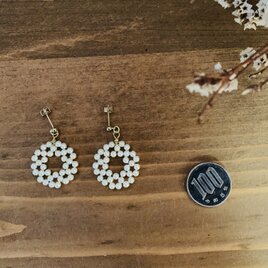 パール ピアス  サークルイヤリング  卒業式  入学式  卒園式  入園式  母の日