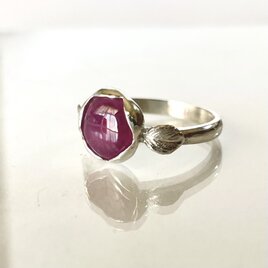ナチュラルダイヤと植物のK14の指輪(グレー系ホワイト) | iichi 日々の 