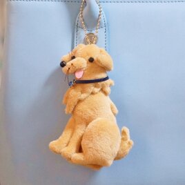 ゴールデンレトリバー・ぬいぐるみチャームの画像