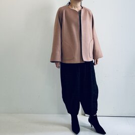 ウールフレアーショートコート(ダスティピンク)の画像