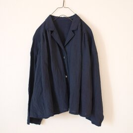 LINEN 開襟シャツ *ネイビー* size FREEの画像