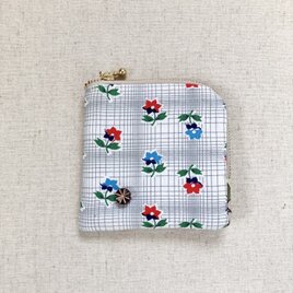 【送料無料】コインケース　キーケース　お薬ポーチ　懐かしい花柄