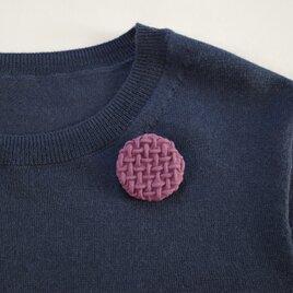 Smocking brooch・ダークパープル（小）の画像