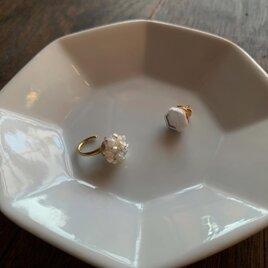 雪の耳飾りの画像