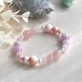 パステルピンクミックスのブレスレットの画像