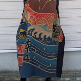 古布リメイク 藍染リバーシブルミニフードジャケット 筒描き 型染 襤褸 刺し子 古布 着物リメイク | iichi 日々の暮らしを心地よくする ハンドメイドやアンティークのマーケットプレイス
