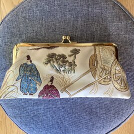 ★眼鏡ケース　がま口タイプ  平安貴人柄帯地  ★の画像