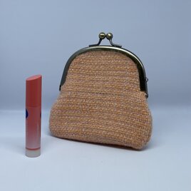 手織りがまぐちポーチ（ピンク）の画像