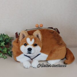 クリスマスプレゼント付き『がま口になった犬』✿ずっと一緒ルダ―✿柴犬の画像