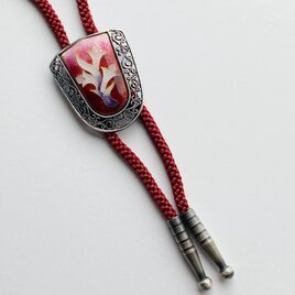 炎花 七宝焼のループタイ ボロタイ 有線七宝の画像