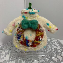 大きなセーターのクリスマスオーナメント(リース)の画像