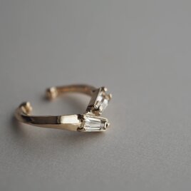 Tapered_baguette[minimal] K10イヤーカフ(White Topaz)の画像