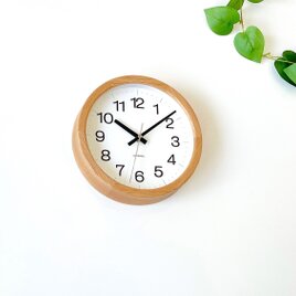 KATOMOKU muku clock 16 オーク km-108OA 掛け時計 木製 小さいの画像