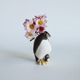 親子ペンギン（小） / 花器　花瓶の画像