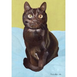 猫イラスト「ウメ3」原画 | iichi 日々の暮らしを心地よくする