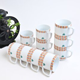 富士山モチーフ　マグカップ　レトロの画像
