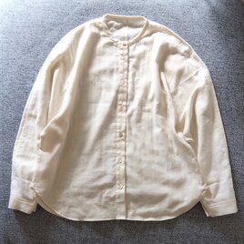 生成りコットンガーゼのブラウス