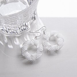 ツイストループ・ピアス（イヤリング） #3Dprint accessoriesの画像
