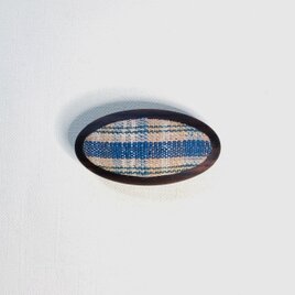 帯留 -丹波布･インディアンローズウッド 楕円-の画像