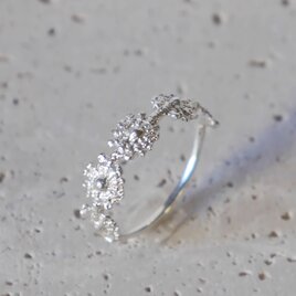 Flower lace ring★（sv925）の画像