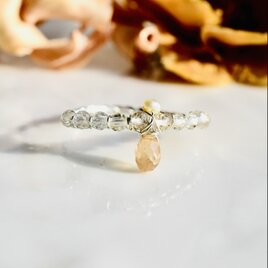 ジルコン  ドロップカット、ジルコン 、淡水パール/ リング  ゴールド シルバー ピンクゴールドの画像