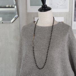 curve long necklace オニキスの画像