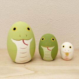 干支リョーシカ 巳 たまごの画像