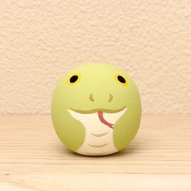 干支だんご ヘビ  黄緑 Ｓの画像
