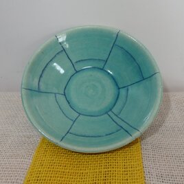 陶器　沖縄の海の色のサラダやお新香入れの画像