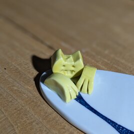 片隅皿(猫)の画像