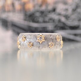 クリスタル リング Mサイズ (プラチナ K18 ダイヤモンド）の画像