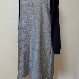 期間限定SALE✳︎グレンチェック✴︎ジャンバースカートの画像
