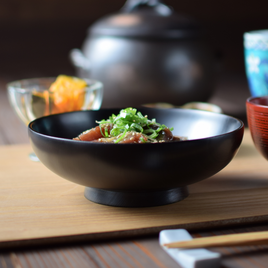 木の器 どんぶり 漆黒の器 盛り映え器 漆仕上げ おしゃれな器 和モダン食器 おいしいごはん 特別な器