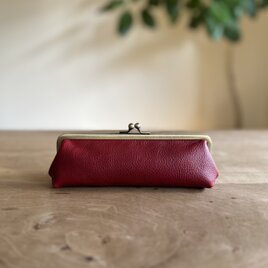 ペンケース　レッドレザーの画像