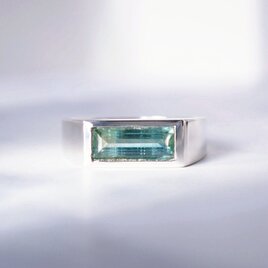 一点物　Bi-color kyanite signet ringの画像