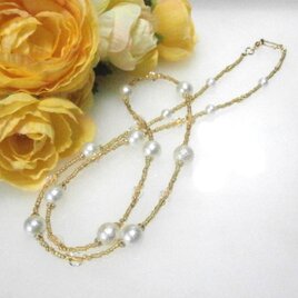 C0050 パールビーズネックレス　