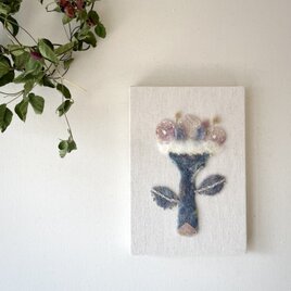 【一点もの】刺繍　ファブリックパネル　『Flower,z.』の画像