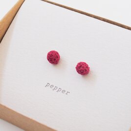 pink pepper ピンクペッパー 胡椒 ピアスの画像